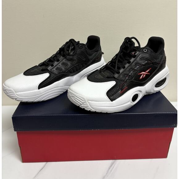 Reebok Solution Mid Iverson Shoes Men’s 5.5 / Women’s 7 Black White Red GY9871 - Picture 1 of 10